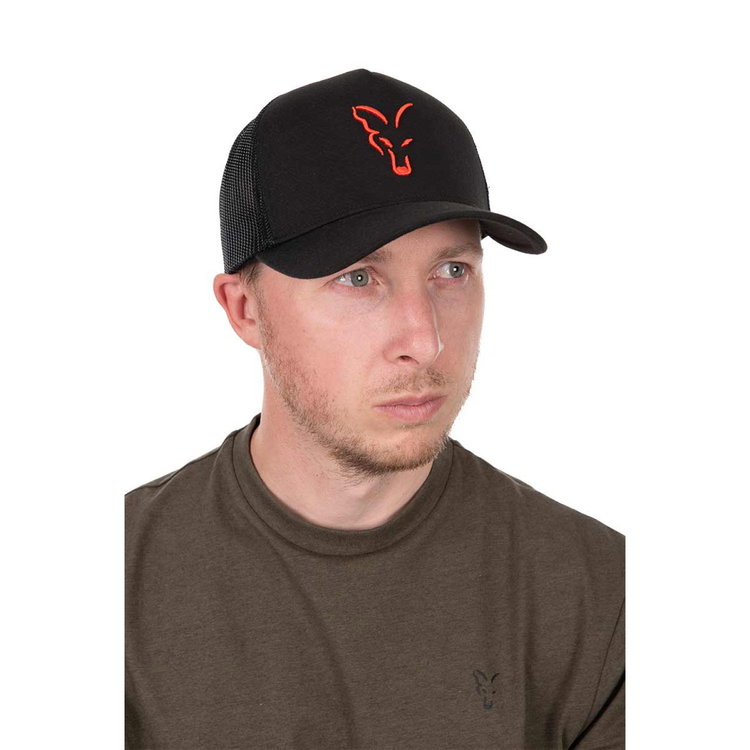Шапка Fox Collection Trucker Cap Black/Orange CHH034