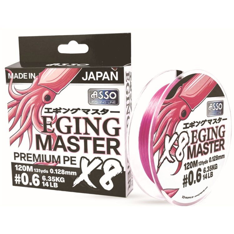 ASSO 8X PE Eging Master 1.0PE 120m PINK