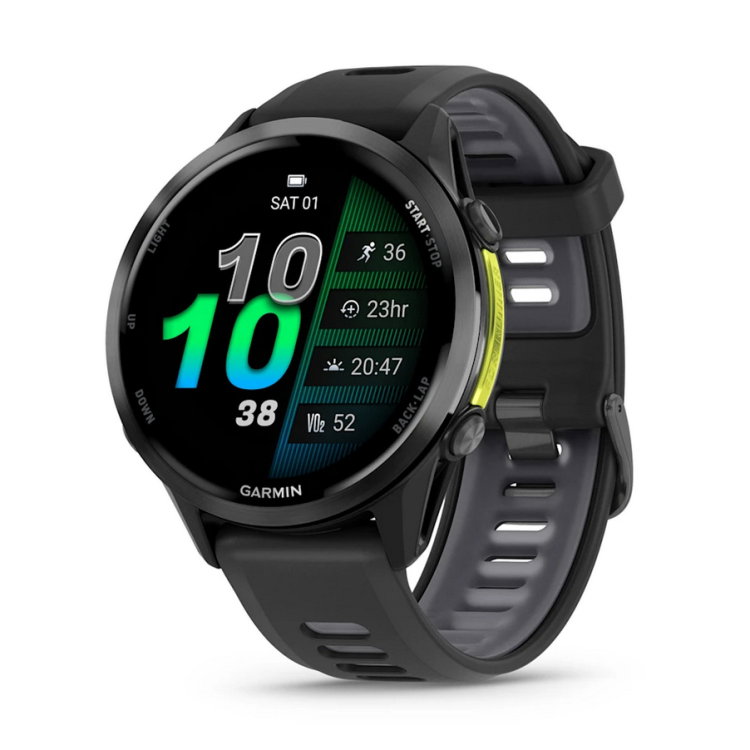 Forerunner® 970 - Forerunner® 970 - Carbon Grey DLC Titanium с Black корпус и Black/Translucent Whitestone каишка