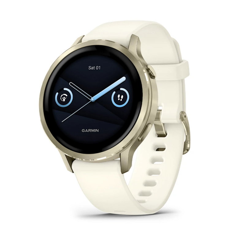 Venu® 4 - 41 мм - Venu® 4 - 41 мм, Lunar Gold с Bone силиконова каишка