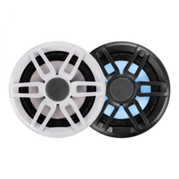 Fusion® Серия XS 7.7" 260 W, 6.5" 200 W и 4" 120 W  спортни и класически морски високоговорители - XS-FL65SPGW - 200 Watt, 6.5" спорт сиво & бяло, с LED осветление