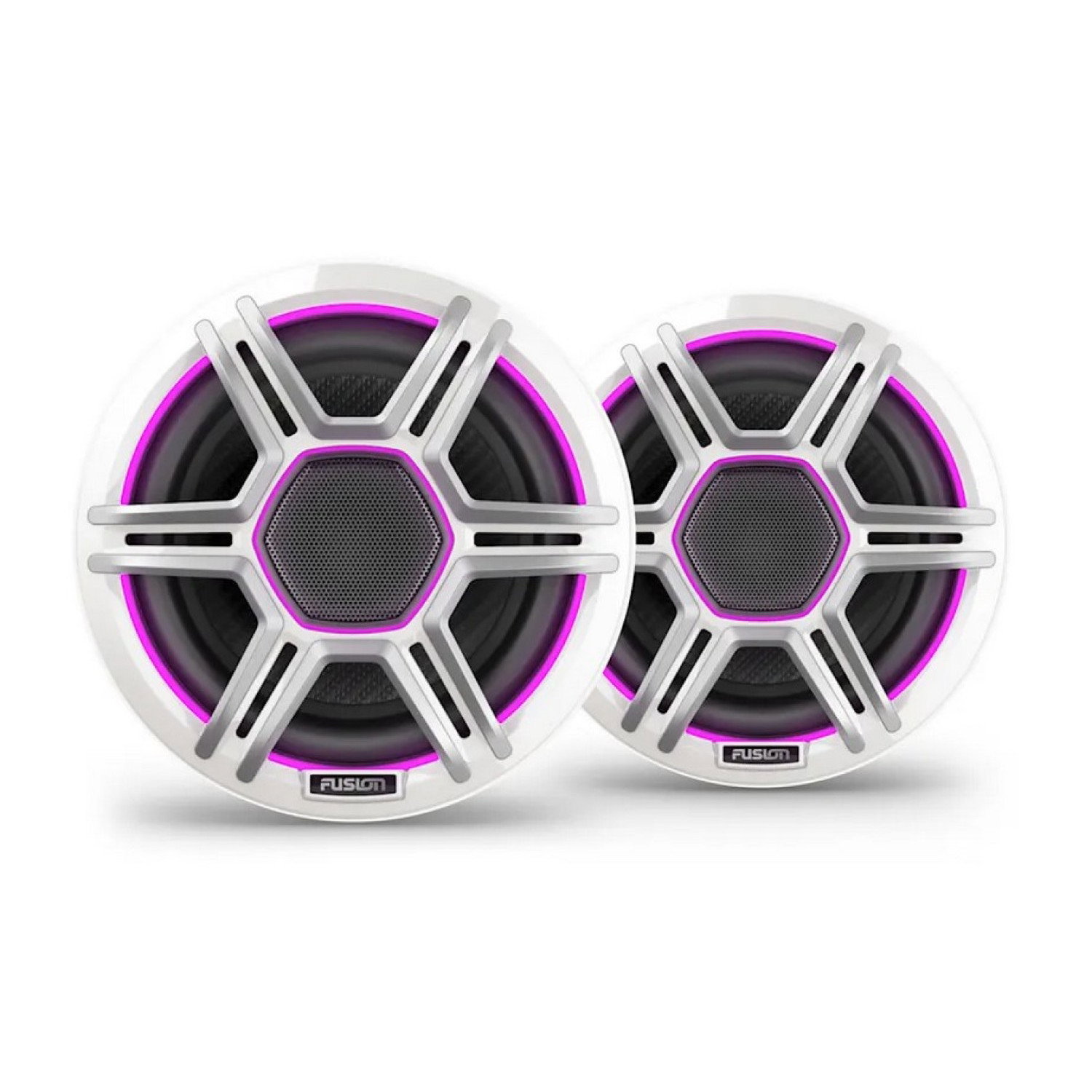 Fusion Apollo™ високоговорители - 6,5" LED морски високоговорители със спортни бели решетки