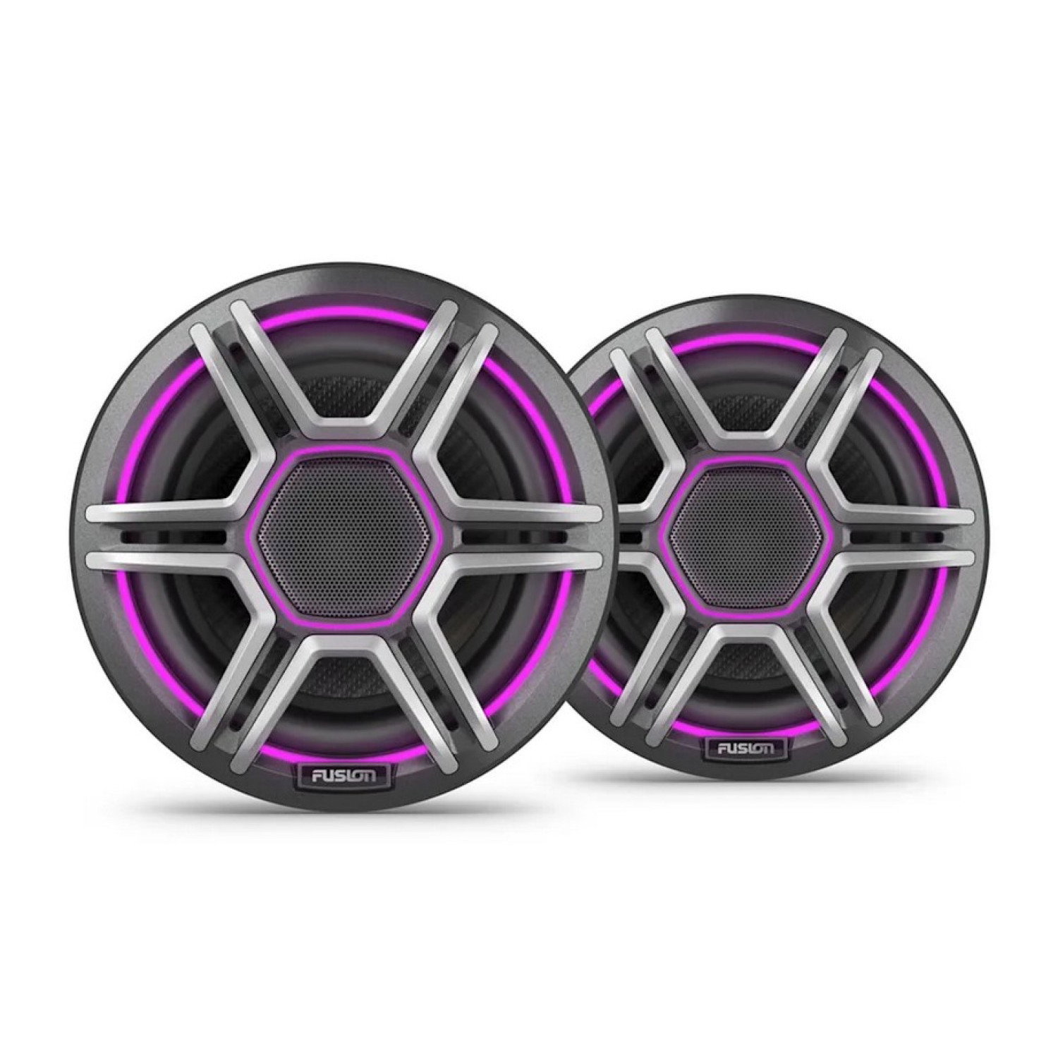 Fusion Apollo™ високоговорители - 6,5" LED морски високоговорители със спортни сиви решетки