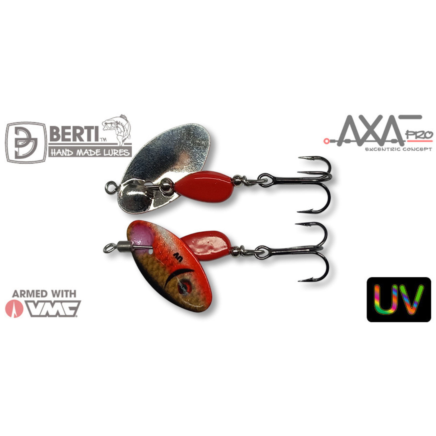 Въртяща блесна BERTI AXAT PRO ELITE UV 3.5 гр. / 22 мм.