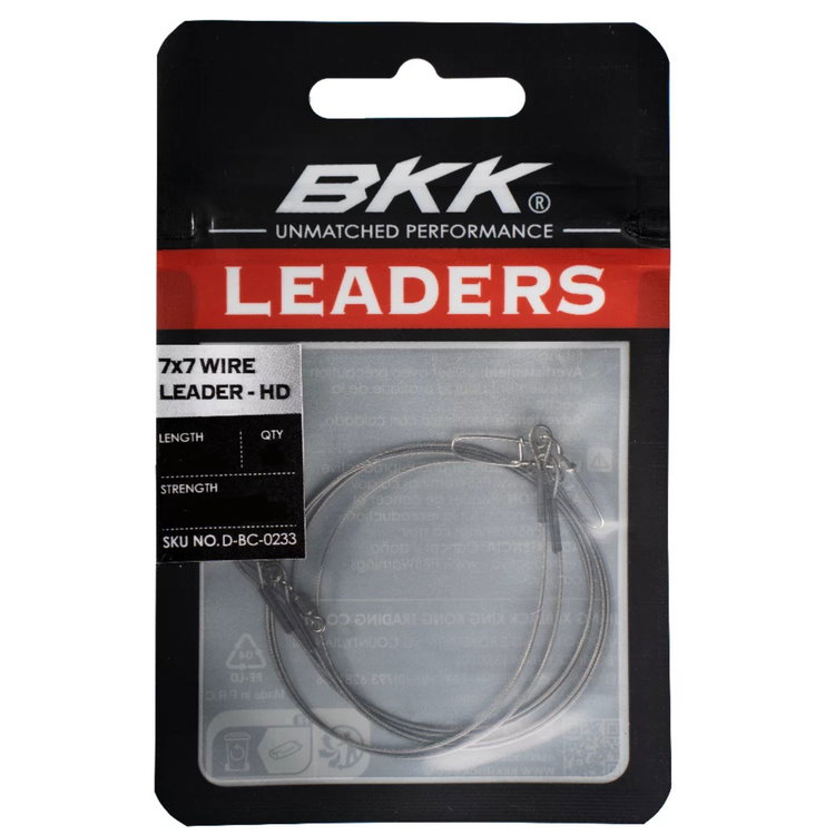 Метален повод за щука с бърза връзка BKK 7x7 WIRE LEADER 2 бр