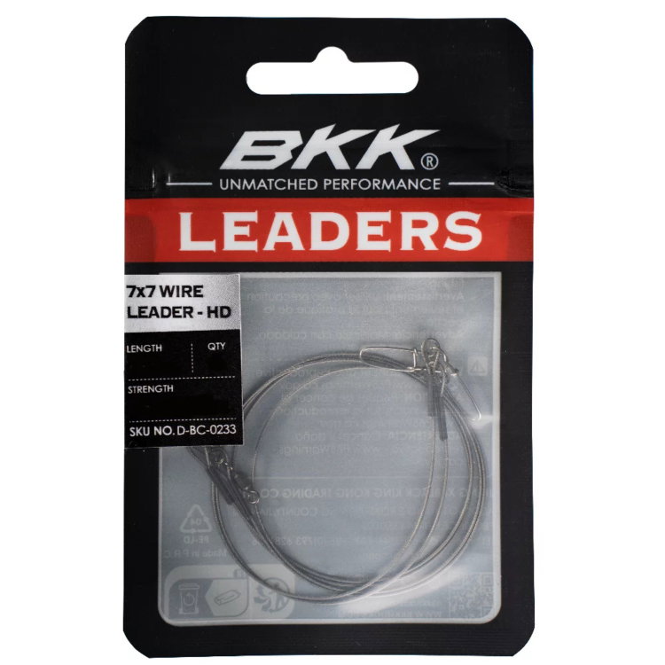 Метален повод за щука с бърза връзка BKK 7x7 WIRE LEADER 2 бр