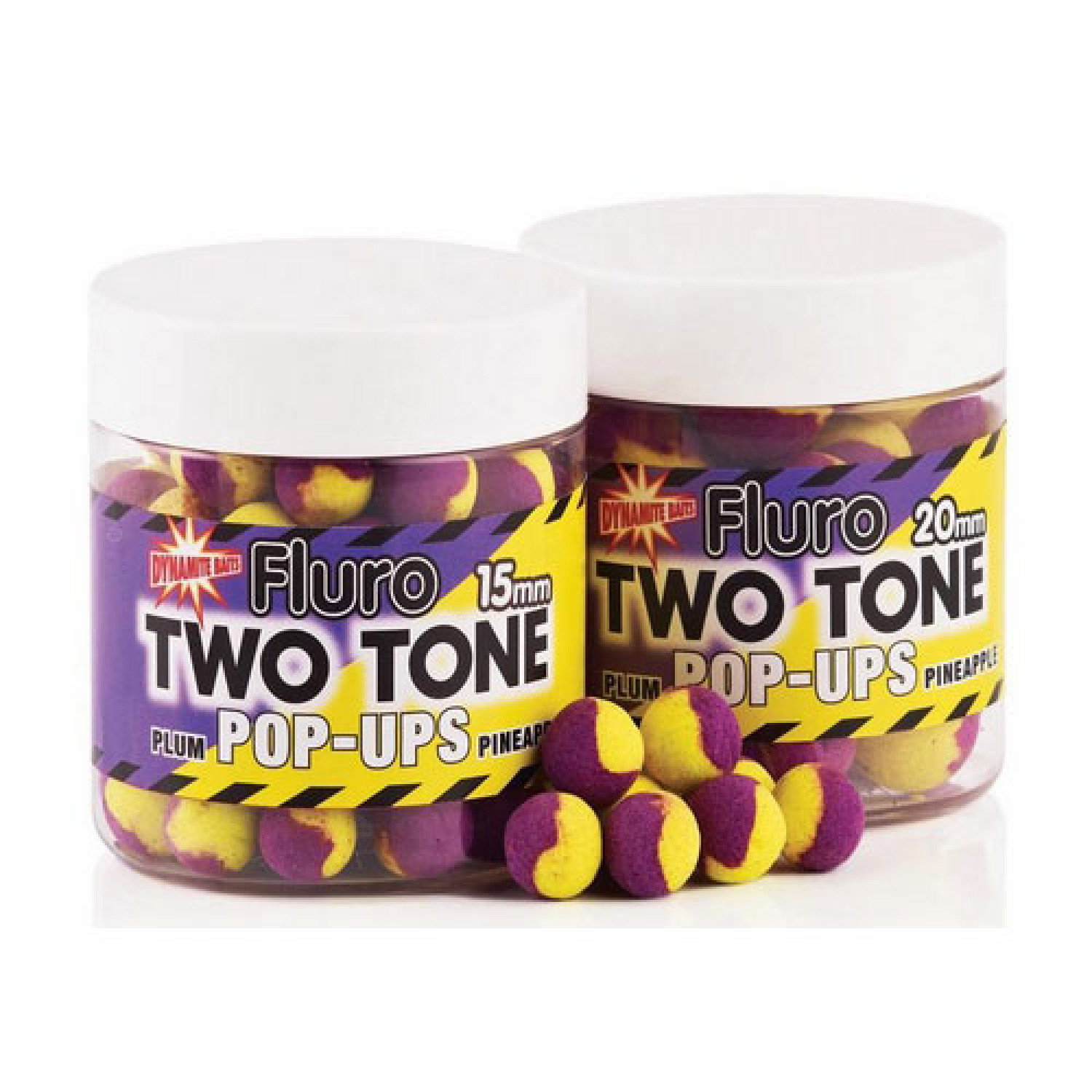 Плуващи топчета DB Boilie Pop Up Two Tone - Plum & Pineapple DY600